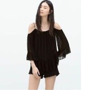 Zara cold shoulder top
